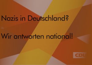 CDU-Karikatur: Nazis in Deutschland? Wir antworten national!